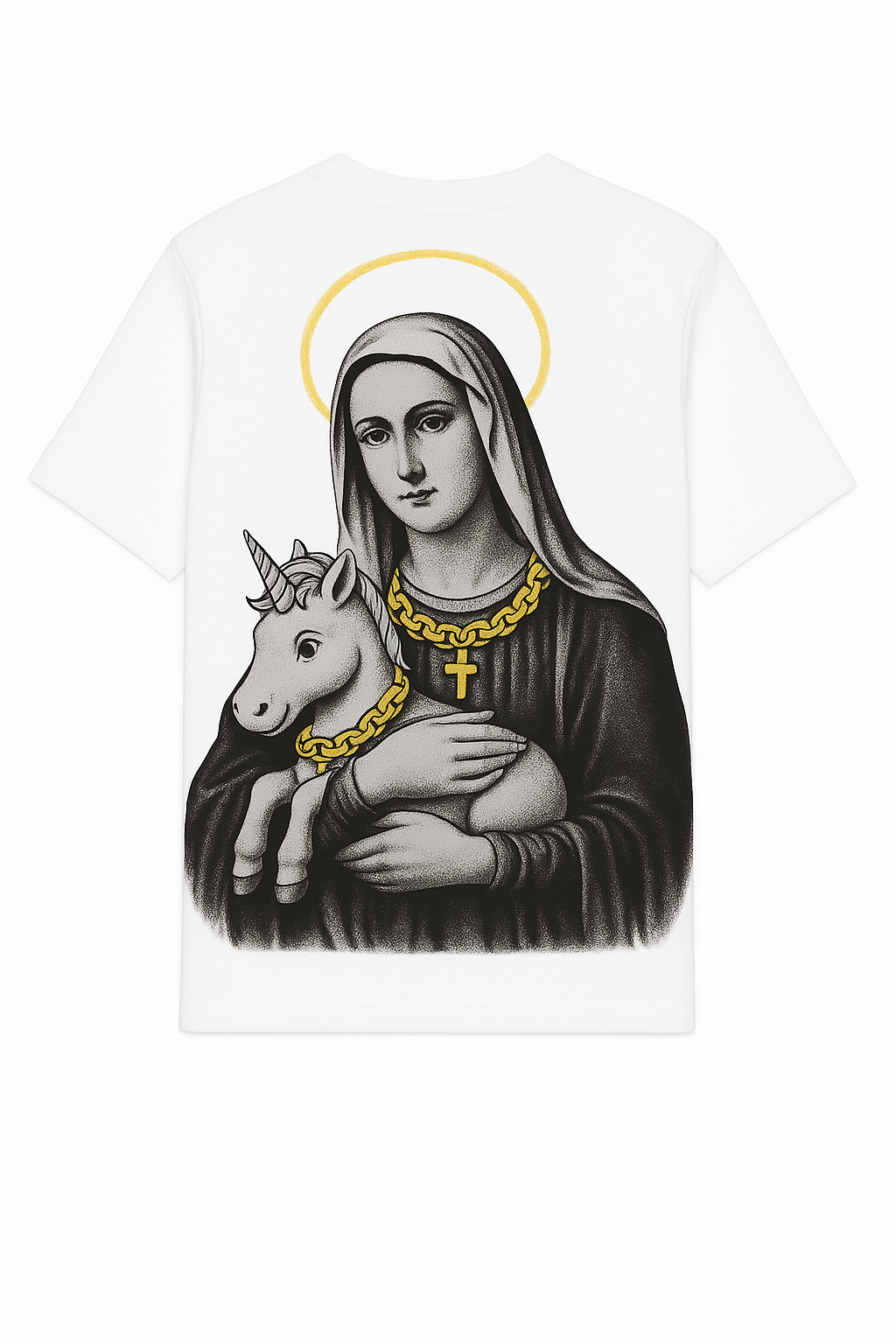 Saint of the unicorn white tee