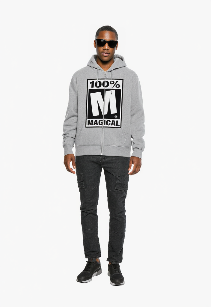 M MAGICAL GREY HOODIE